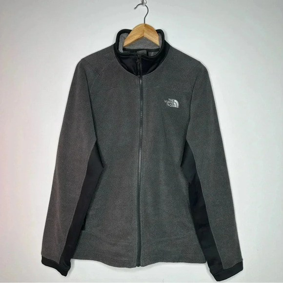 The North Face Men’s Grey/Black Zip Up Fleece Jacket Size Medium - Picture 1 of 8